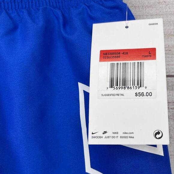 NWT Nike Logo Breaker Volley Blue Swim Trunk Board Shorts Mens Sz L NESS9508-416 - Picture 4 of 5